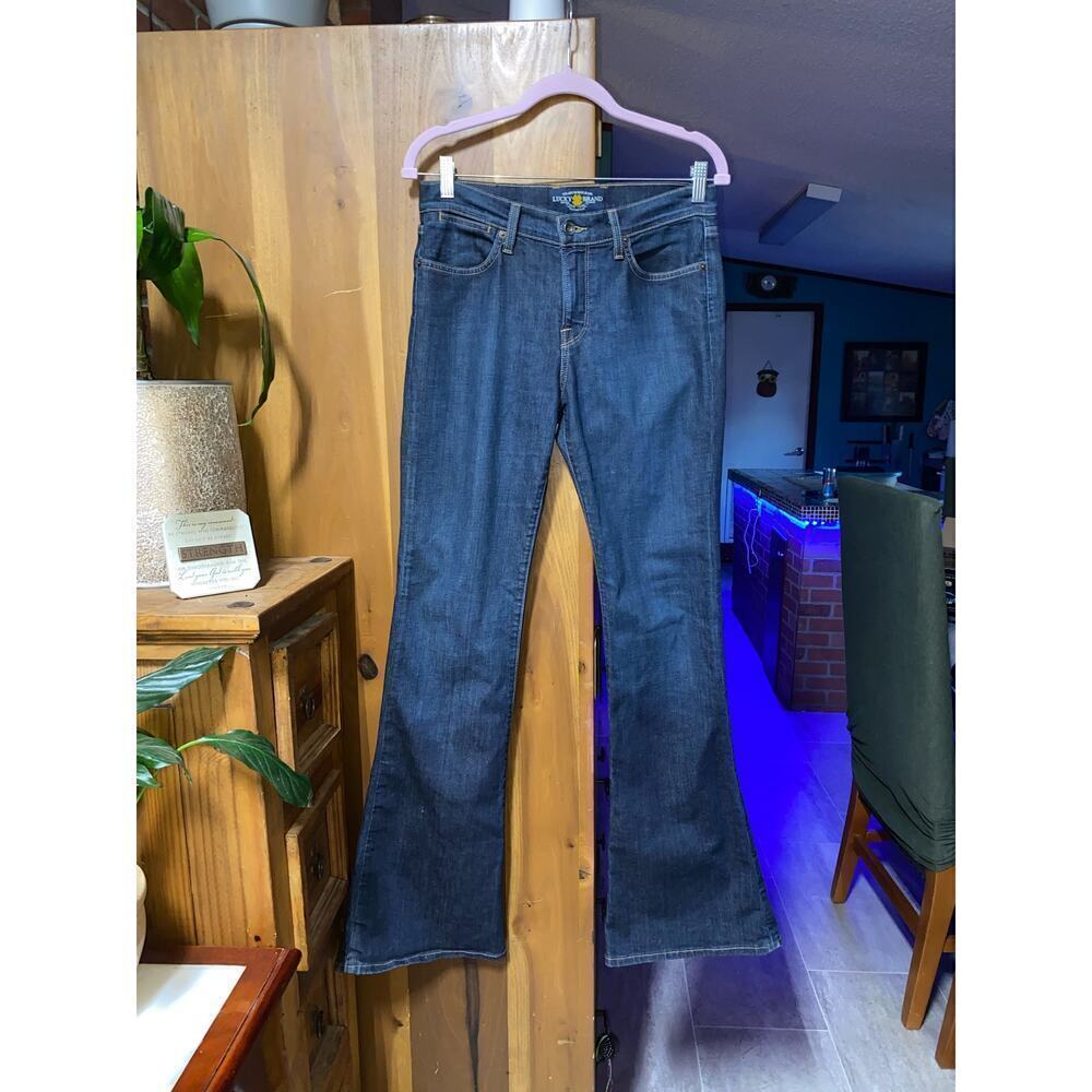 Lucky Brand Womens Charlotte Kick Flare Blue Denim Jeans Euc Size 0628